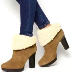 Ugh Dandylion II shearling and suede boots, size 7.5
